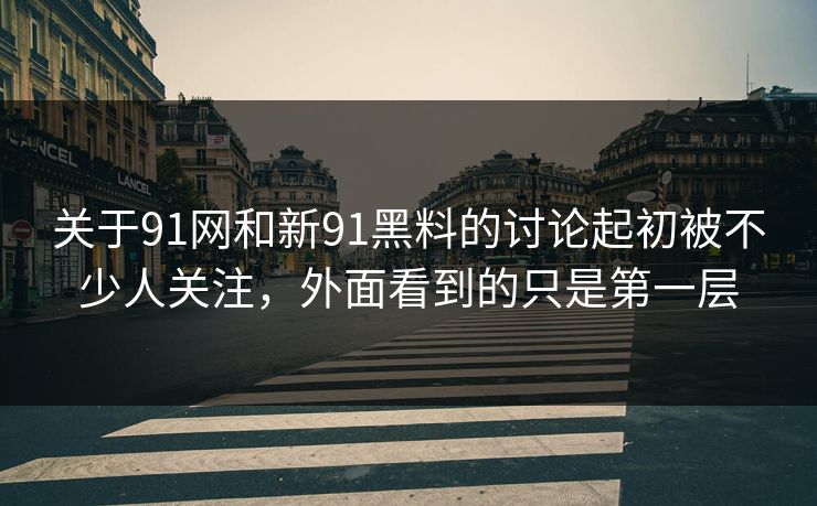 关于91网和新91黑料的讨论起初被不少人关注，外面看到的只是第一层