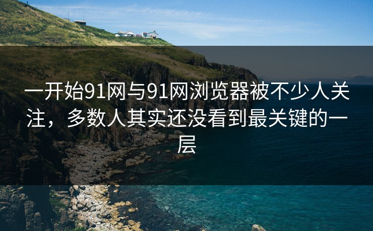 一开始91网与91网浏览器被不少人关注,多数人其实还没看到最关键的一层 一开始91网与91网浏览器被不少人关注,多数人其实还没看到最关键的一层